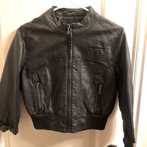 Jou Jou Crop Pleather Jacket